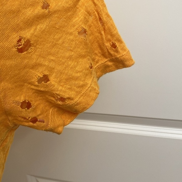 IRO 100% Linen T-Shirt Sweater Top Womens M Sunflower longline grunge Artsy Boho - Picture 6 of 9